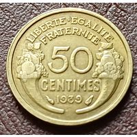 Франция 50 сантимов, 1939      ( 1-1-1 )