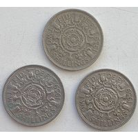 Великобритания 2 шиллинга 1959 г. Цена за 1 шт.