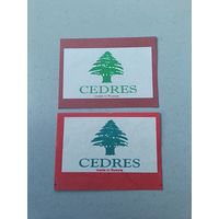 Спичечные этикетки АО Солнце. CEDRES. 1998 год