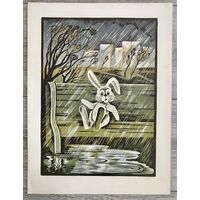 Линогравюра авт. Скаканди (Скоканди).