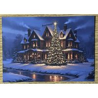 Открытка новогодняя чистая 10х15 см.