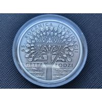 20 злотых 2009 Польша! 65 лет ликвидации Лодзинского гетто! Серебро 925 пробы 28,28 грамм! ОБМЕН!