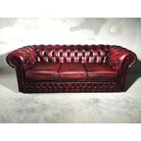Английский кожаный диван Честерфилд