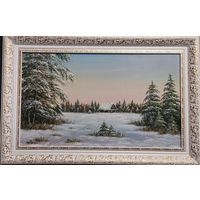 Картина маслом"Морозный день"