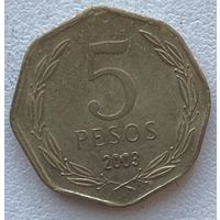 Чили 5 песо 2003 г.