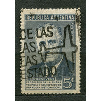 Президент США Франклин Делано Рузвельт. Аргентина. 1946. Полная серия 1 марка