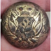 Редкая пуговица с гербом рода Скирмунты размер (30мм)