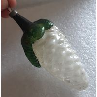 Игрушка ёлочная Большая еловая Шишка, стекло. СССР