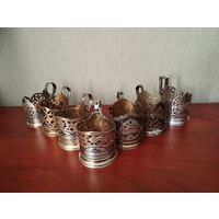 Подстаканники, коллекция, серебро, 875-я проба. Кубачи.