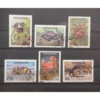 Танзания. 1994 год. Фауна. Крабы (6 марок)