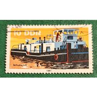 ГДР 1981. Речной судоходство. Судно-толкач