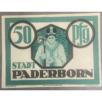 Нотгельд Падерборн 50 пфеннигов 1921 год. Веймарская республика
