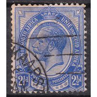 195.BrK. Великобритания. Колонии. Южно - Африканский Союз. Георг V. Стандарт. 1913 г. 2 1/2d. Mi.#6b.