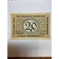 20 пфеннигов (нотгельды) г. Германия Релингхафен-1201