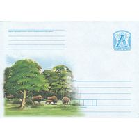 Беларусь 2011 Зубры на лесной поляне (к4)