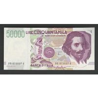 Италия 50000 лир 1992 года. Fazio & Amici. Тип Р-116c. Состояние XF+