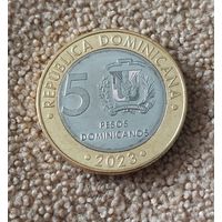 Доминикана 5 песо, 2023 UNC