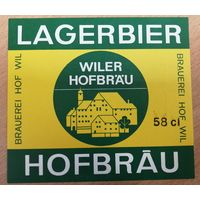 Этикетка пива Hofbrau Швейцария М446