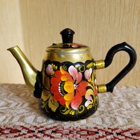 Чайник заварочный,  ручная роспись под хохлому.