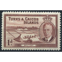 Теркс и Кайкос острова 1950 **  Добыча соли, марка из серии, Британские колонии