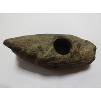 Древний каменный топор сверленый большой