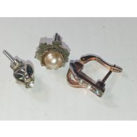 Серьги с камушкам потеряшки  . С рубля .