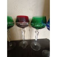 Цветные хрустальные бокалы 5 шт Nactmann Германия