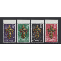 Бермудские Острова /Bermuda 1969** Подводные сокровища Крест с испанского галеона затонувшего в 1622 году Королева Елизавета II   SG#228-231