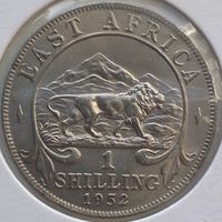 Британская Восточная Африка 1 шиллинг 1952 г. В холдере