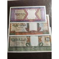 Мавритания сет 3 банкноты образца 2002 года UNC