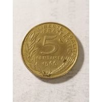 Франция 5 сантим 1966