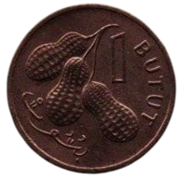 Республика Гамбия. 1 бутут 1974. Арахис.