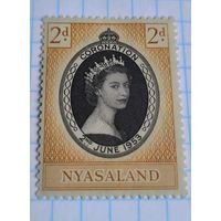БРИТАНСКИЕ КОЛОНИИ НЬЯСАЛЕНД  1953 ГОД КОРОНАЦИЯ ЕЛИЗАВЕТЫ II
