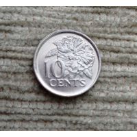 Werty71 Тринидад и Тобаго 10 центов 2006 Цветок Гибискус