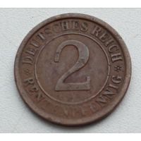 Германия. 2 пфеннига 1924 года. А.