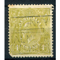 Австралия - 1926г. - король Георг V, перфорация 13 1/2:12 1/2, 4 P - 1 марка - гашёная [Mi 76]. #3-WB-81-C-2