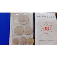 Испания комплект монет 1980 6 штук футбол 82