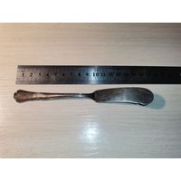Нож для масла, латунь в посеребрении, длина 16.5 см., клеймо.