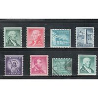 США-1954, (Мих.651С-670С),  **/* ( 1 м - гаш.)  , Стандарт, Президенты, Личности, Архитектура, (полная серия)