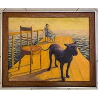 Демидов А.М. "Добрай ранiцы" Картон, масло. Размеры: 48,5/39 см;.