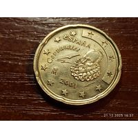 Испания 20 евроцентов 2001
