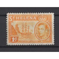1938 Остров Святой Елены / ST. HELENA* 1d, Корабль, Георг VI (SG#132а)