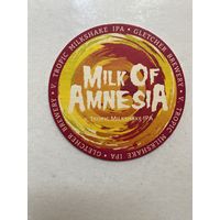 Подставка под пиво Milk Of Amnesia крафтовой пивоварни Gletcher Brewery /г.Клин, Московская обл., Россия/ No 4