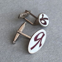 Запонки металлические с горячей эмалью