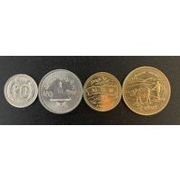 Непал Набор 4 монеты 10 50 пайс 1 2 рупии 1999-2009  UNC