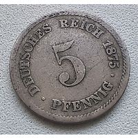 Германия 5 пфеннигов, 1875 J  2-1-18