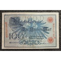 100 марок Германия 1908 г. (красная печать)