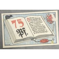 Нотгельд 75 пфеннигов 1921 год. Брауншвейг,. Веймарская республика