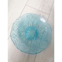 Блюдо тарелка купоросное стекло Краевские