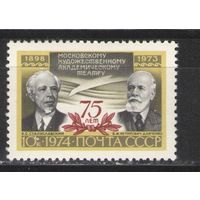 Марки СССР.1974г. 75 лет МХАТу
